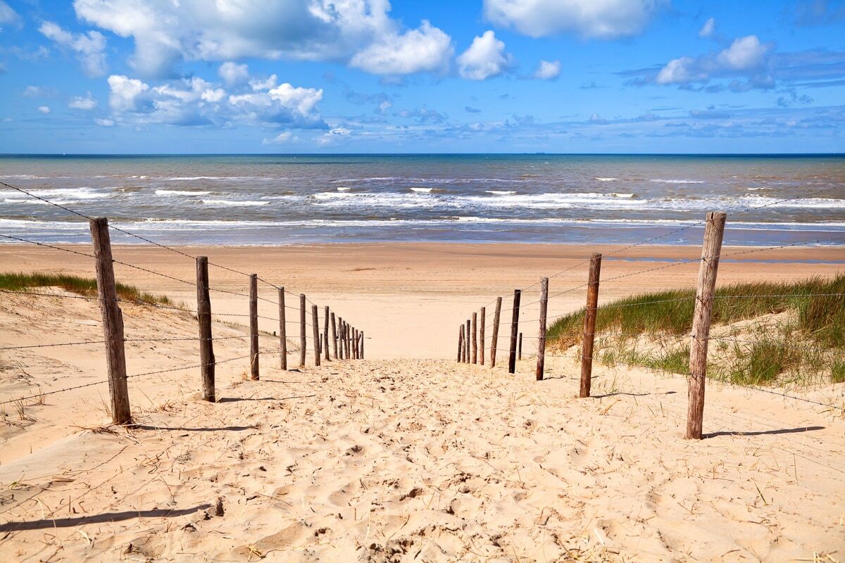 Papermoon Fototapete »Weg zum Sandstrand«, Vliestapete, hochwertiger... bunt