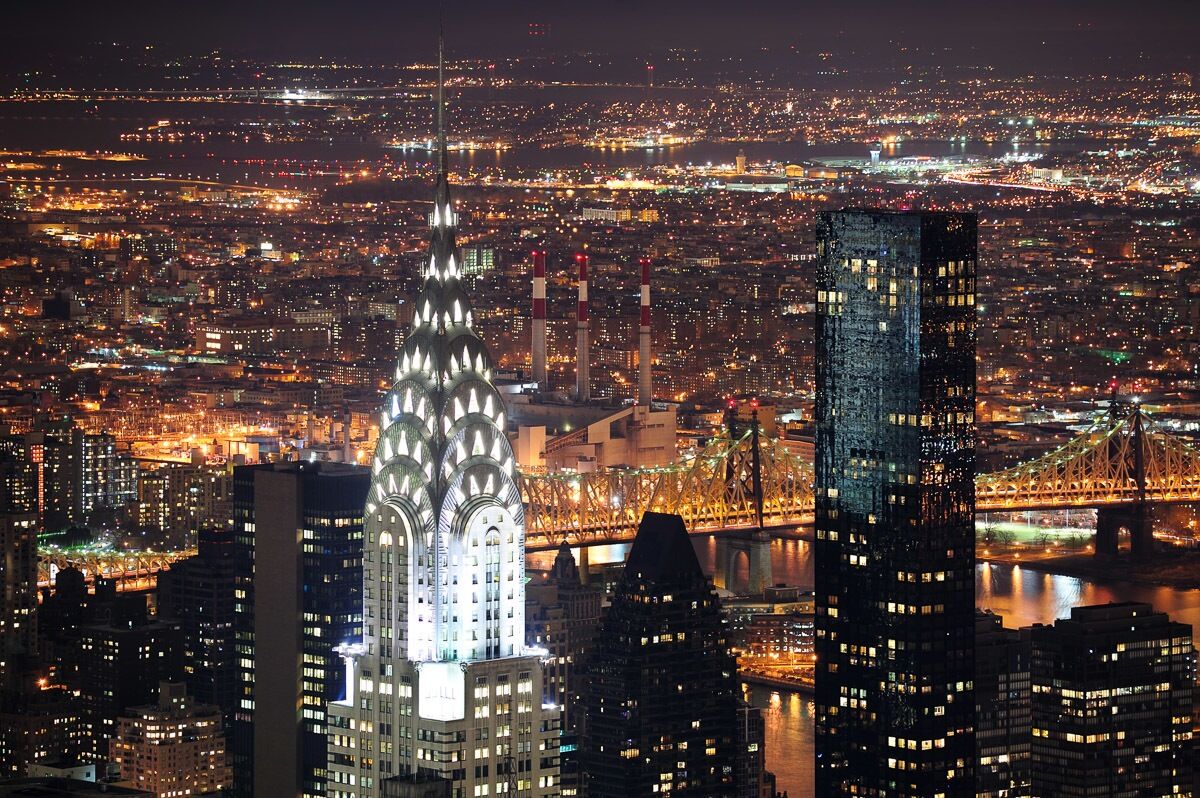 Papermoon Fototapete »Chrysler Gebäude New York«, samtig, Vliestapete,... bunt