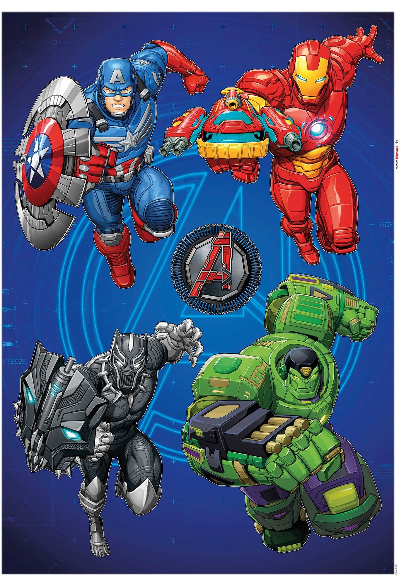 Komar Wandtattoo »Avengers Mech Strike«, (5 St.), 50 x 70 cm bunt