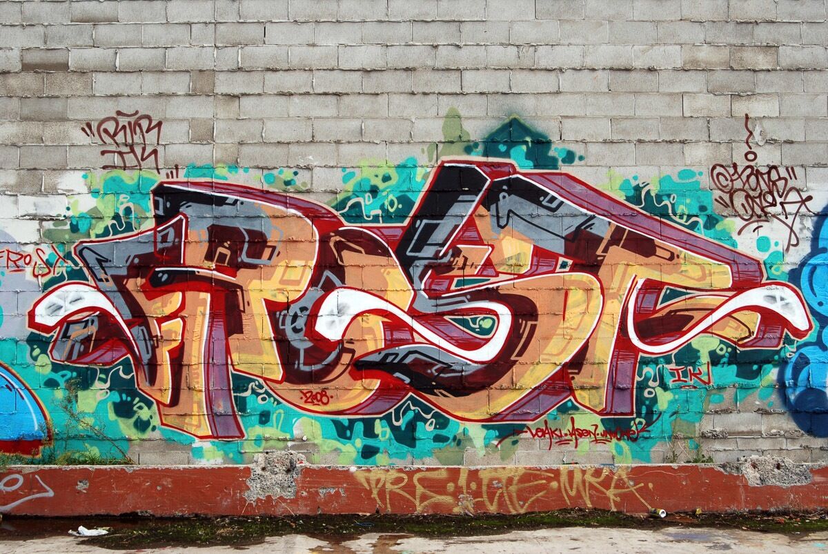 Papermoon Fototapete »Graffiti Street Art«, samtig, Vliestapete, hochwertiger... bunt