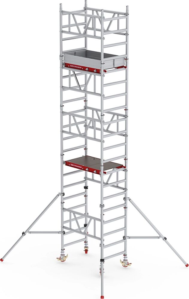 Altrex Schnellbau-Fahrgerüst MiTOWER Standard Holzplattform, LxB 1200 x 750 mm Arbeitshöhe 6 m