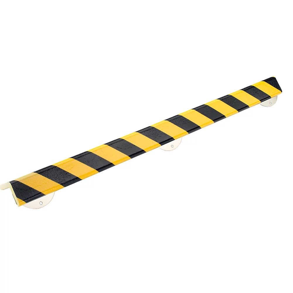 SHG Knuffi® Eckschutz mit Montageschiene Typ H+, 1-m-Stück schwarz / gelb