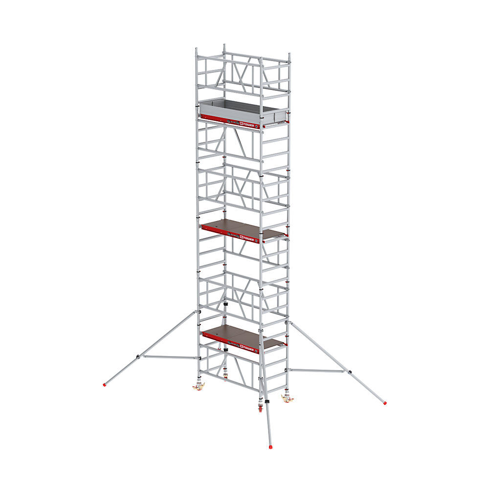 Altrex Schnellbau-Fahrgerüst MiTOWER Plus Holz-Plattform Arbeitshöhe 7 m