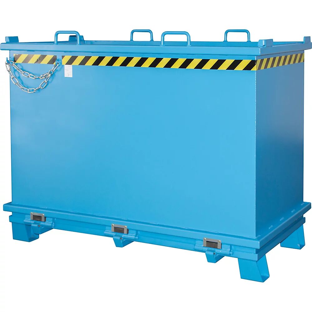 EUROKRAFTpro Klappbodenbehälter SB Volumen 2 m³, Traglast 2000 kg lichtblau