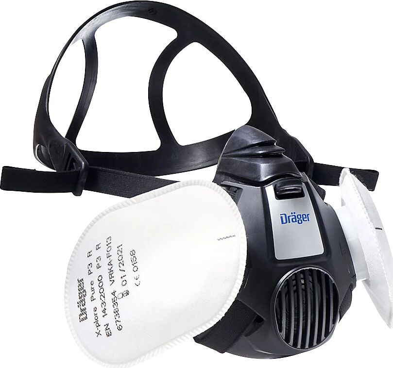 Dräger Set Halbmaske X-plore® 3300 inkl. 2 Filter für Lackierarbeiten Bajonettverschluss Größe M