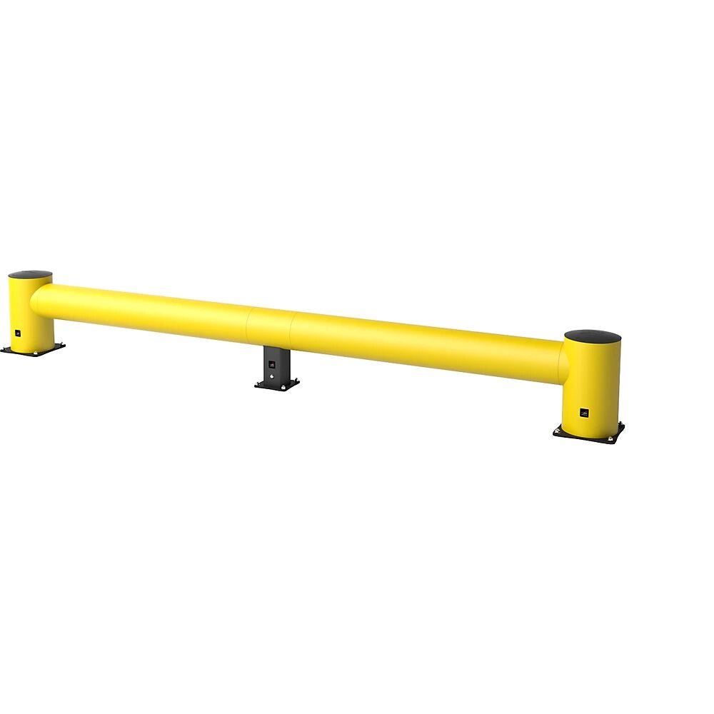 Rammschutz-Planke TB400 Höhe 400 mm, gelb Länge 3450 mm, Kunststoff, zum Aufdübeln