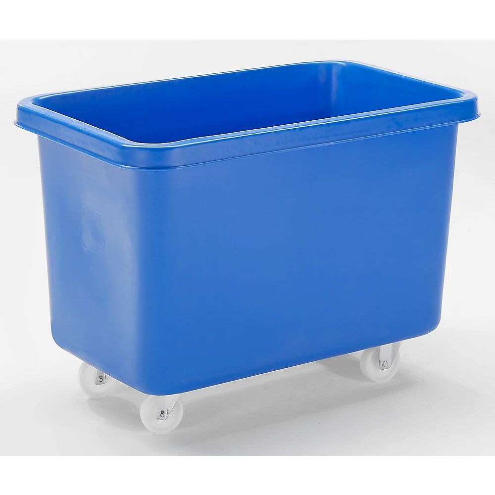 Rechteckbehälter aus Polyethylen, fahrbar Inhalt 340 l blau, ab 5 Stk