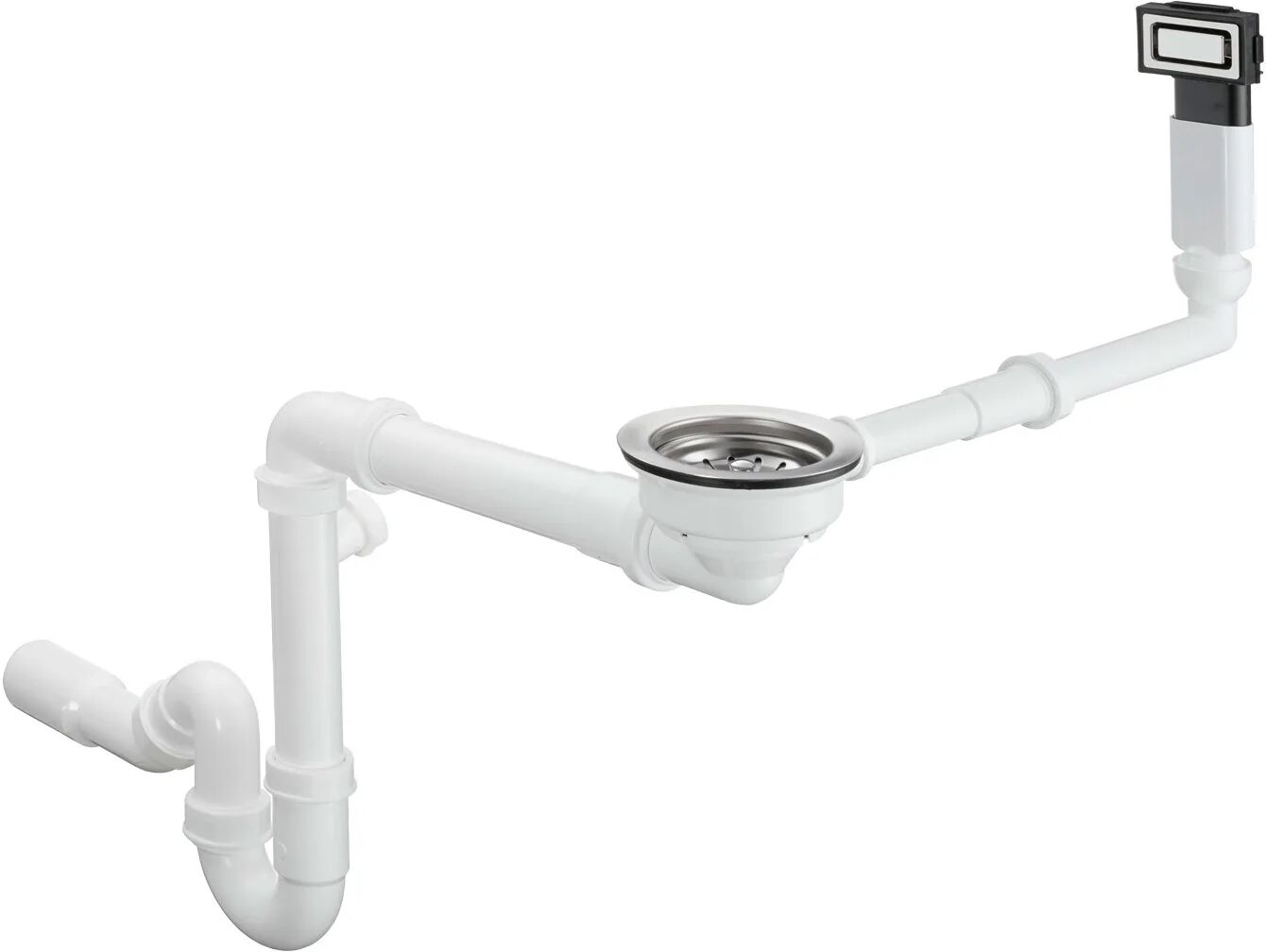 Hansgrohe D14-10 Manuelle Ab- und Überlaufgarnitur für Einzelbecken edelstahl für Einzelbecken, manuelle Betätigung  43921800