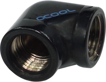 Alphacool HF L-Verbinder G1/4 IG auf G1/4 IG - Deep Black