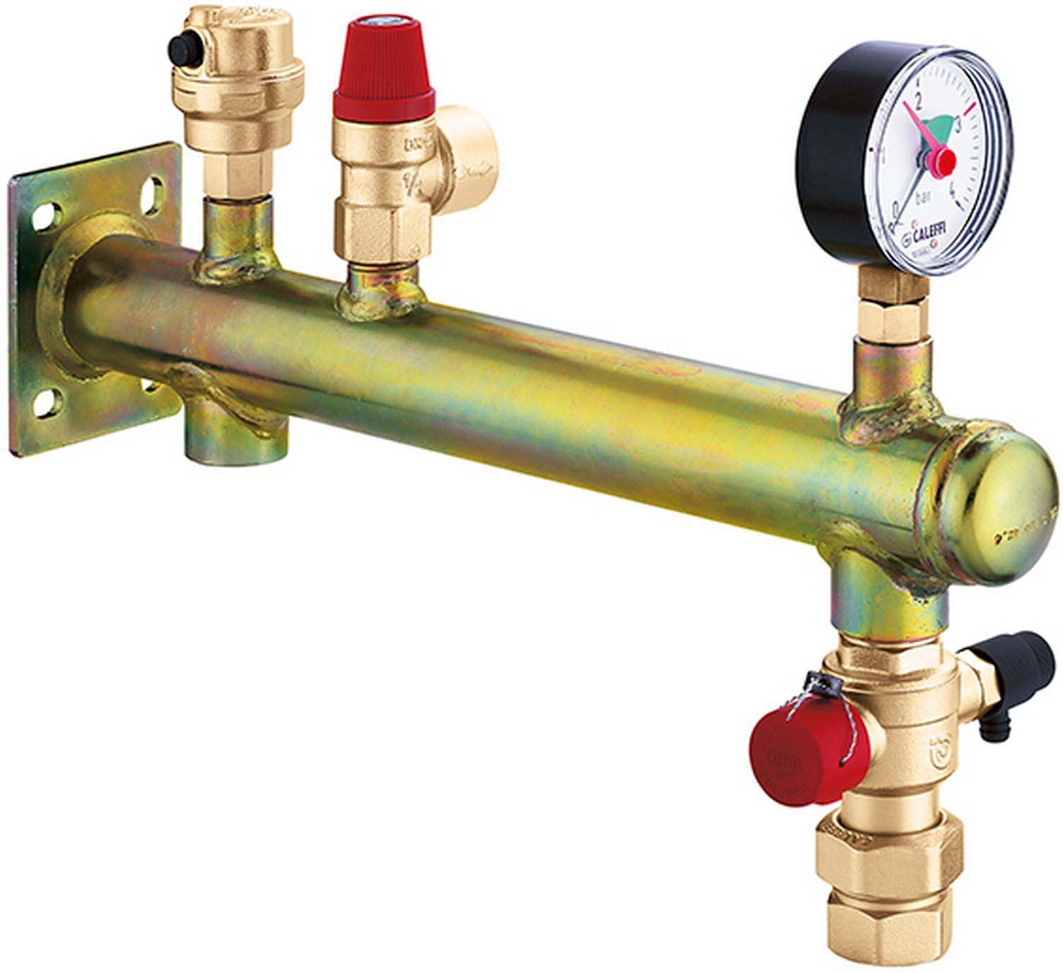 Caleffi Gefäßanschlussgruppe 335632 Stahl, 3/4"x3 bar, Schnellkupplung bis 20 kW