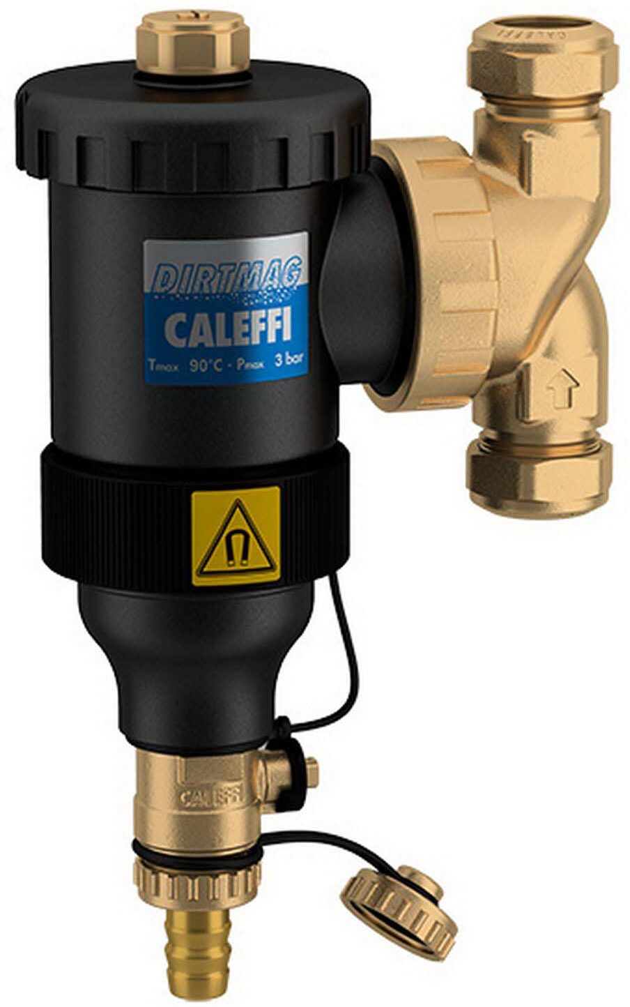 Caleffi Dirtmag Schlammabscheider 545303 Ø 28mm, Technopolymer-Gehäuse, mit Magnet, Klemmverschraubung