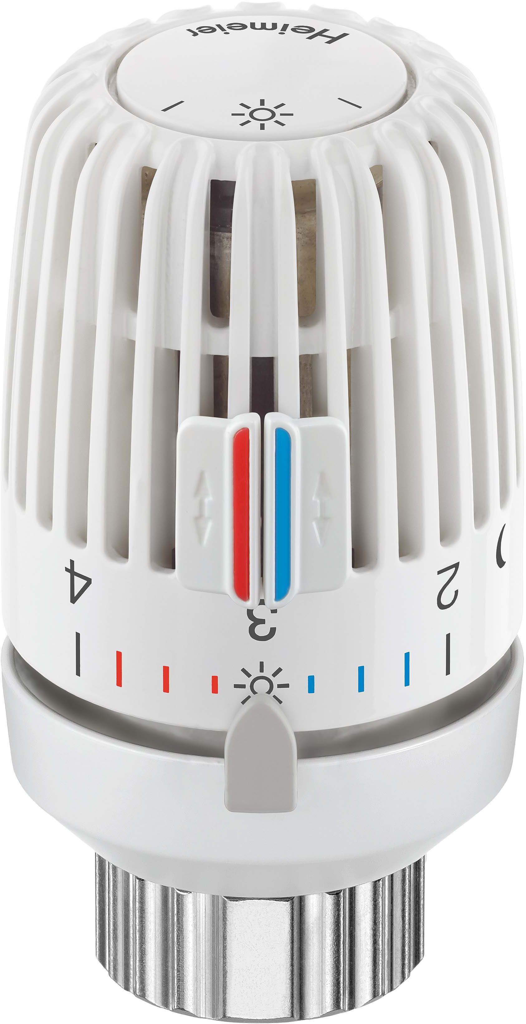 Heimeier Thermostat-Kopf 9710-40.500 mit Diebstahlsicherung, 2 Schrauben, weiß, für Ventilheizkörper