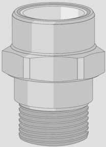 Eisenberg Friatherm Übergang kurz 75.540.42..0000 16 mm x R 1/2, AG, MS-Sn, PN 25/SDR 9,0