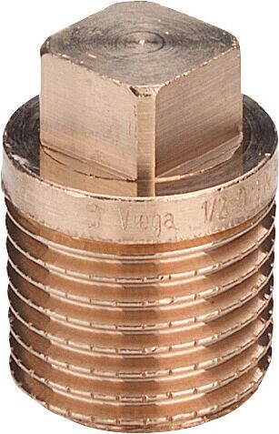 Viega Rotguss Stopfen 3/8" R 3/8, Rotguss, Vierkant