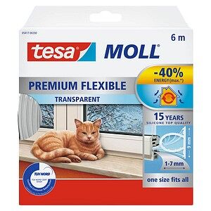 tesa tesamoll® Premium Flexible Fenster-Dichtungsband transparent 9,0 mm x 6,0 m 1 Rolle