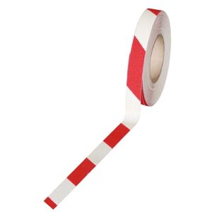 Heskins Antirutschband - Feinkorn, 50 mm x 18,3 m, weiß-rot