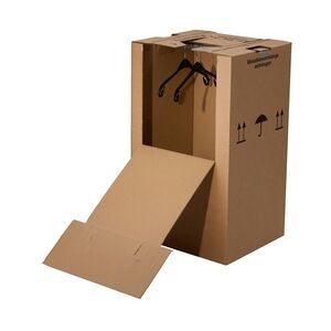 5 x Kleiderbox mini 40 kg Traglast stabiler Kleiderkarton mit Kleiderstange 2-wellig Umzugskarton Textilkarton BB-Verpackungen