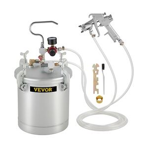 VEVOR 10 LFarbspritzpistole, 30 PSI Farbbehälter, Farbsprühsystem Lackhalter zum Auftragen von Wasserfarbe, Flecken, Lack, Lacken, feine Oberflächen für Innen- und Außenprojekte