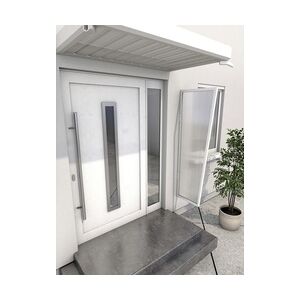 Gutta Seitenblende B2 Aluminium weiß, Polycarbonat klar