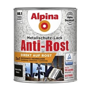 Alpina Metallschutz-Lack Hammerschlag 750 ml schwarz