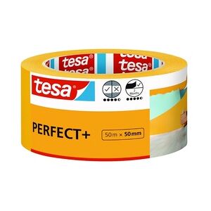 tesa Malerband Perfect+ 50 m x 50 mm, gelb