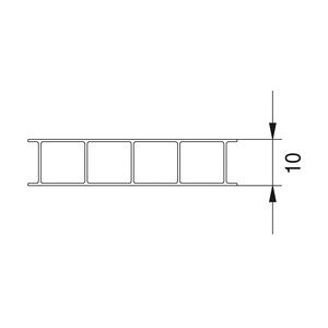 Gutta Polycarbonat-Doppelstegplatte 300 x 105 cm 10 mm klar