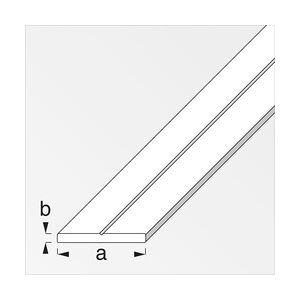 alfer Flachprofil Aluminium beschichtet weiß