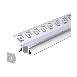 2m LED Aluminium Profil Unterputz Leiste Aluschiene Rigips Trockenbau Gewebe für LED-Stip Profil W