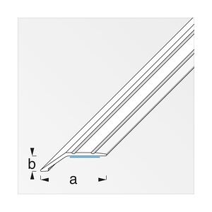 alfer Niveauausgleichs-Profil Alu silber 37.0 x 10.0 cm - Länge 2000 cm