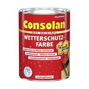 Consolan Wetterschutz-Farbe 2,5 L silbergrau