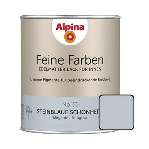 Alpina Feine Farben Lack No. 16 Steinblaue Schönheit  blaugrau edelmatt 750 ml