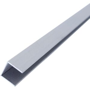 U Profil Edelstahl, 1cm Höhe, Fliesenschiene, Übergangsschiene, Übergansprofil, geeignet als Bordüre - Gebürstet 2,5m x 25mm - Gebürstet - Dalsys