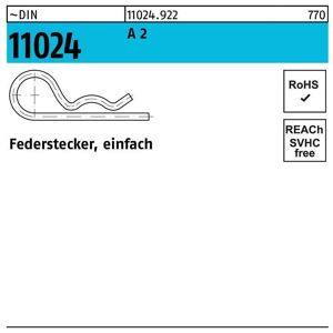 Federstecker DIN 11024 DrahtD. 5 A 2 einfach