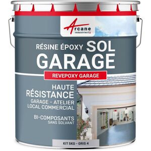 Arcane Industries - Epoxidharzlack: Garagenboden - revepoxy garage - Grau 4 ral 7047 - kit 5kg bis zu 16m² für 2 Schichten - Grau 4 ral 7047