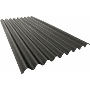 Bitumenwellplatte Base 200 x 85,5 cm 2,6 mm schwarz Dachpappe & Bitumen - Onduline
