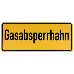 LE SANITAIRE Panel 'Gasabsperrhahn''' 100 x 200, Aluminium