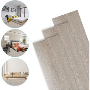 Pvc Bodenbelag - Selbstklebende Vinyl-Dielen - Vinylboden - Holz-Effekt - White Oak - 91,5 x 15,2 cm x 1.5 mm - 6,845m²/49 Dielen - Swanew