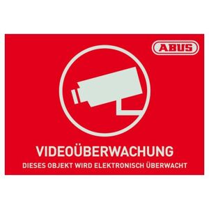 Abus AU1420 Warn Aufkleber Video 148x105 mm Tür Fenster Videoüberwachung