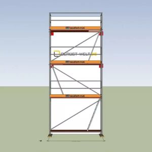 Scafom-rux Fassadengerüst Paket Rux Framescaff, 21,49 m², Feldl. 3,07 m