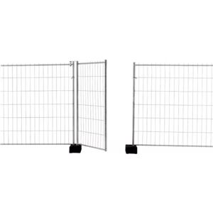 Schake Komplettes Tor für Bauzaun 2x 2m, Doppelflügeltor