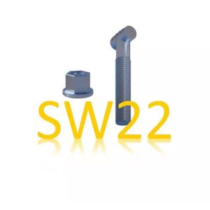 Scafom-rux Hammerkopfschraube & Bundmutter SW22 feuerverz. mit metrischem Gewinde