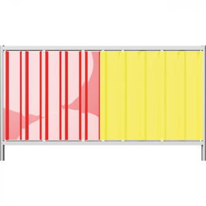 Schake Mobilzaun / Absperrgitter / Sichtschutzwand „Trapez“, 2,2 x 1,20 m