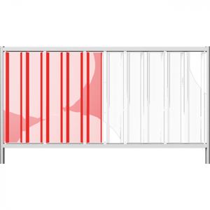 Schake Mobilzaun / Absperrgitter / Sichtschutzwand „Trapez“, 2,2 x 1,20 m
