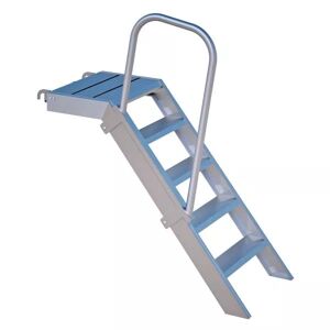 Scafom-rux Alu Podest-Treppe Rux Ringscaff 1 m, mit Aufstiegshilfe einseitig