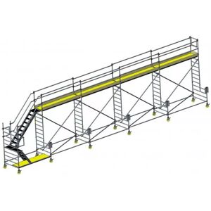 Custers Enteisungsgerüst fahrbar mit Treppe, 12,4 m