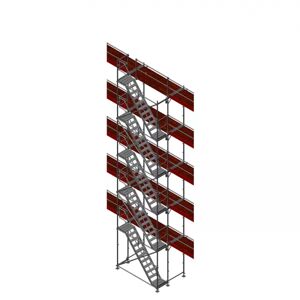 Scafom-rux Gerüsttreppe Rux Super f. FL 2,5 m, max. Ausstiegshöhe 10 m