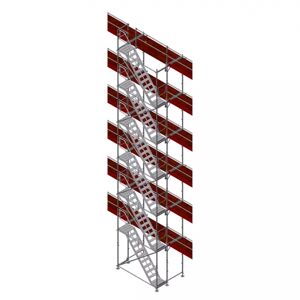 Scafom-rux Gerüsttreppe f. FL 2,5 m, max. Ausstiegshöhe 12 m