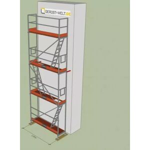 Scafom-rux Fassadengerüst Paket Rux Super 65 ALU, 17,5 m², Feldl. 2,5 m