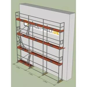 Scafom-rux Fassadengerüst Paket Rux Super 65 ALU, 52,5 m², Feldl. 2,5 m