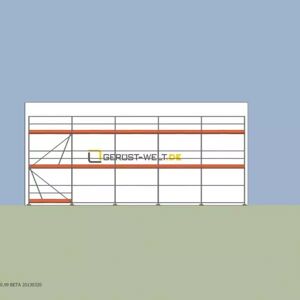 Scafom-rux Fassadengerüst Paket Rux Super 65, 62,5 m², Feldl. 2,5 m